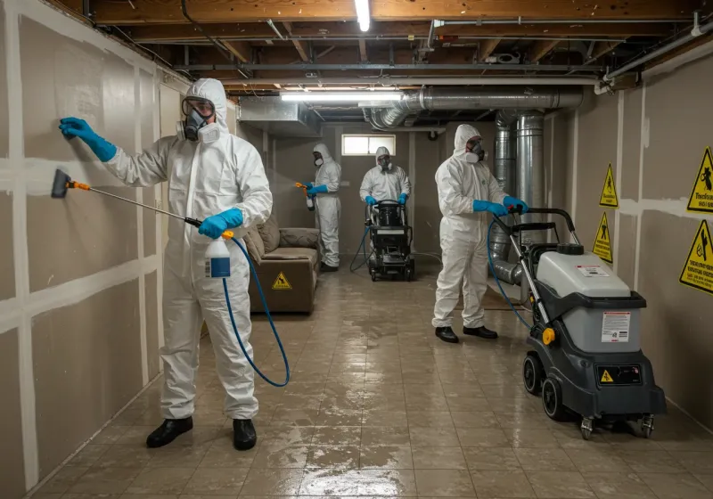 Basement Moisture Removal and Structural Drying process in Papaikou, HI